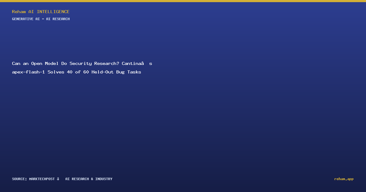 Can an Open Model Do Security Research? Cantina’s apex-flash-1 Solves 40 of 60 Held-Out Bug Tasks